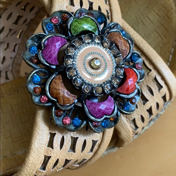 Embellished Neutral Tone Wedges - Picture 5 of 5